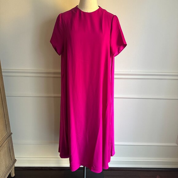 Banana Republic Aurelia Maxi Dress in neon fuchsia ~ size SP, NWT! - Picture 2 of 10
